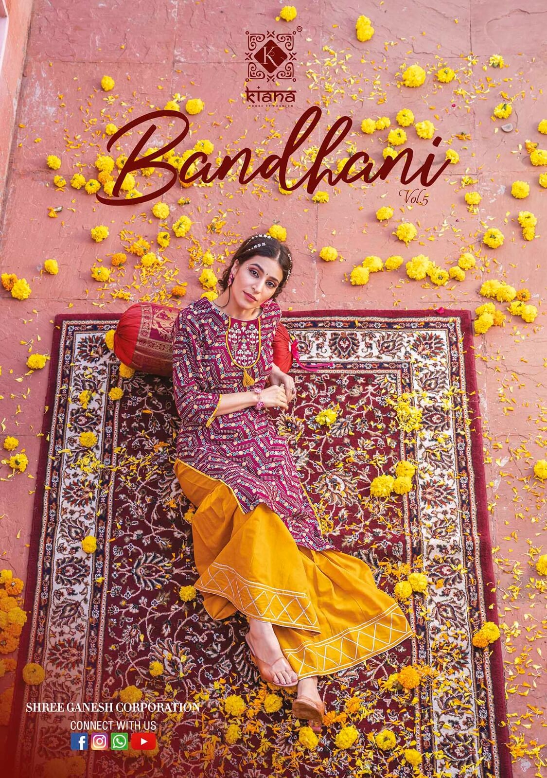 Kiana kurti Bandhani Vol 5